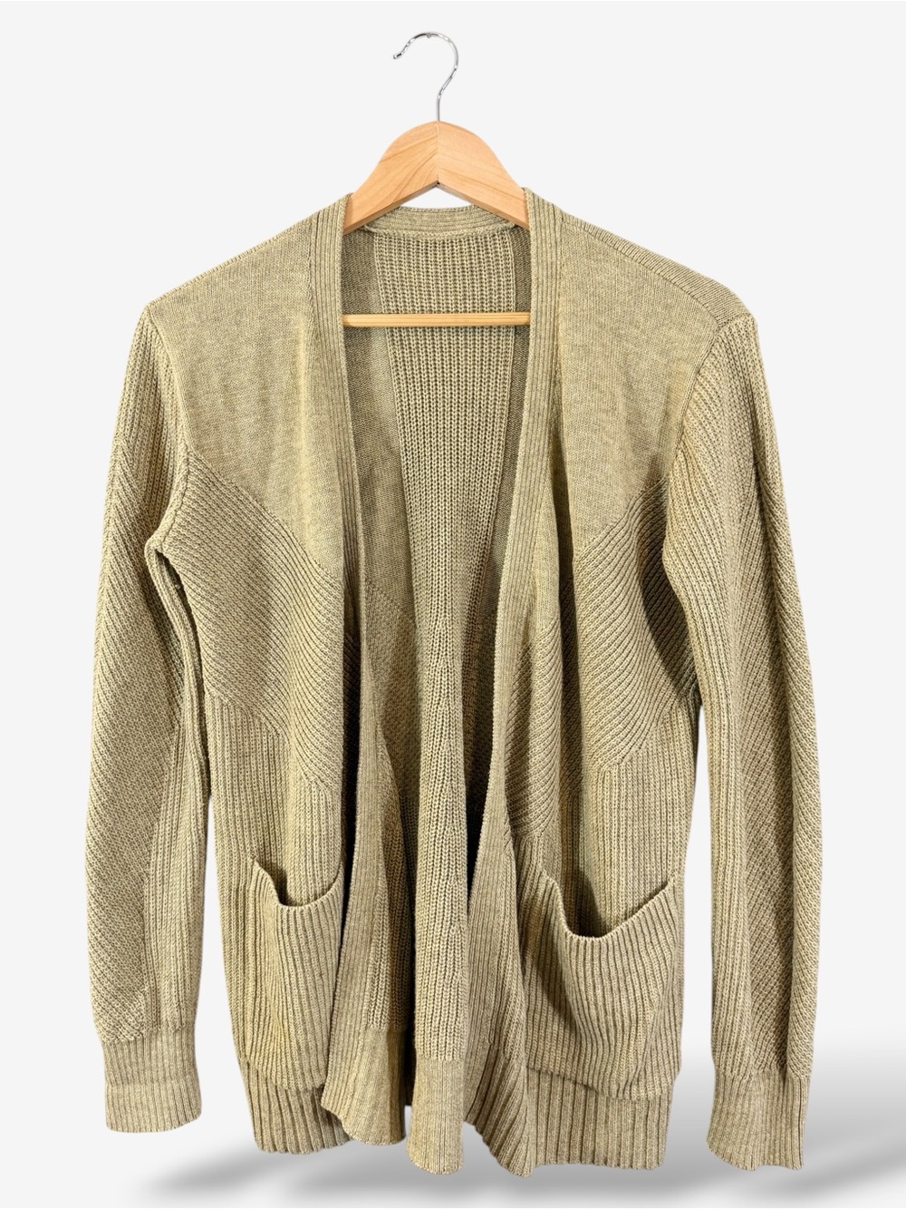 Lululemon Green Cardigan Size S Pima Cotton Merino Wool Wrap Athleisure Casual